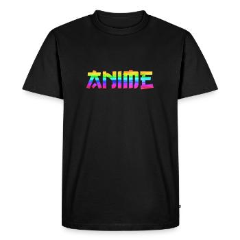 Anime Rainbow - Men's Premium Organic T-Shirt - black - Front - Nico (187cm)