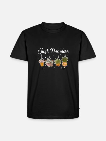 just one more plant - Men's Premium Organic T-Shirt - black