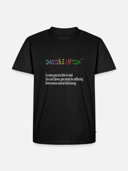 Invisible caption - Men's Premium Organic T-Shirt - black