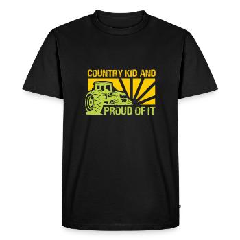 Enfant de la campagne et fier de l’être - T-shirt Premium bio Homme - noir - Devant - Nico (187cm)