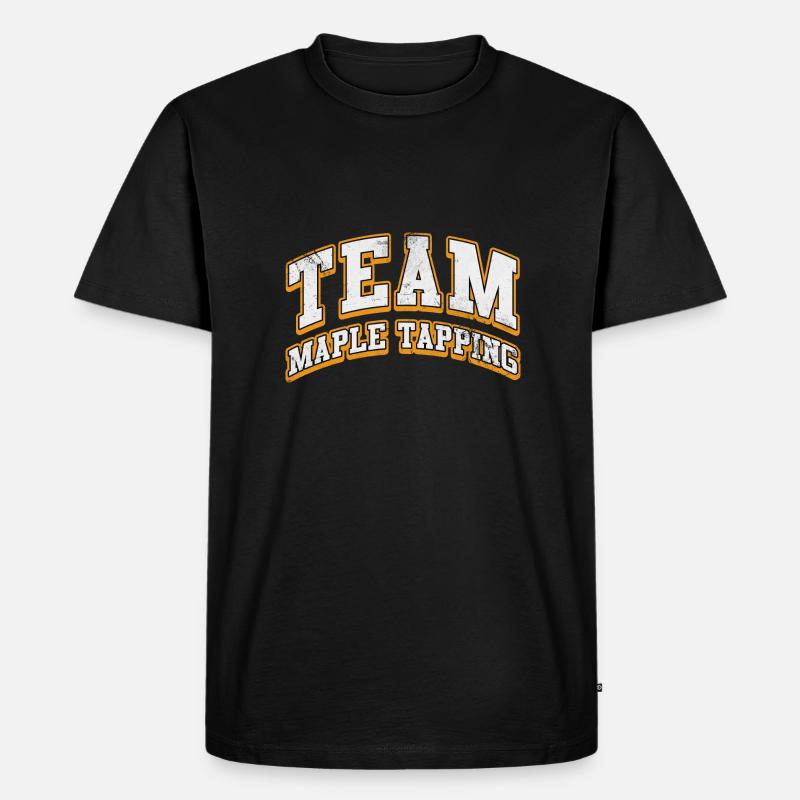 team maple tapping Design - Männer Premium Bio T-Shirt - Schwarz