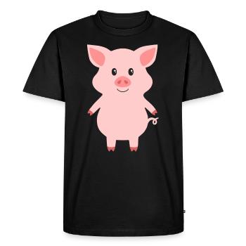 porc - T-shirt Premium bio Homme - noir - Devant - Nico (187cm)