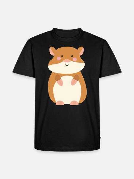 hamster - Männer Premium Bio T-Shirt - Schwarz
