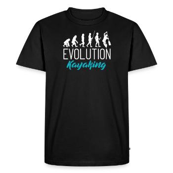 The Evolution Of Kayaking - Men's Premium Organic T-Shirt - black - Front - Nico (187cm)