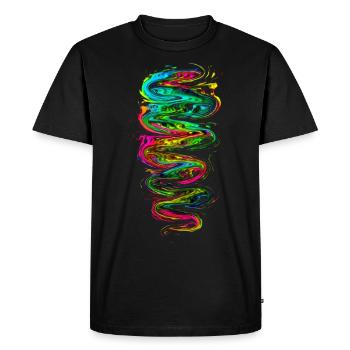 Color your life! Rainbow, Music, Trance, Techno, - Men's Premium Organic T-Shirt - black - Front - Nico (187cm)