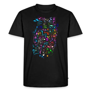 Foire aux couleurs - T-shirt Premium bio Homme - noir - Devant - Nico (187cm)