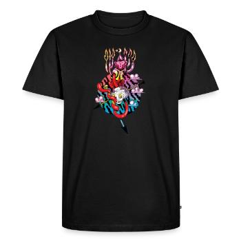 Monkeys gone to heaven - Men's Premium Organic T-Shirt - black - Front - Nico (187cm)