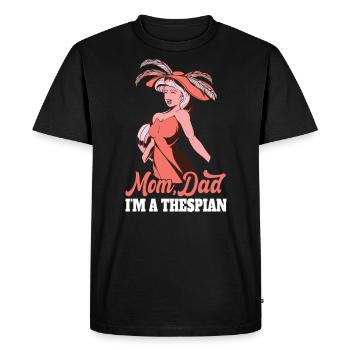 Motif de théâtre pour les acteurs de théâtre - T-shirt Premium bio Homme - noir - Devant - Nico (187cm)