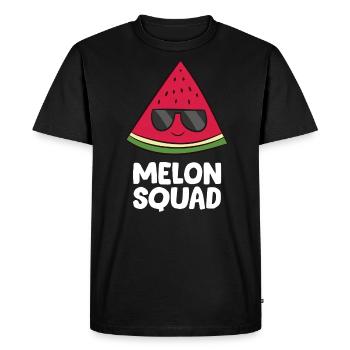 Watermelon - Melon Squad with sunglasses - Men's Premium Organic T-Shirt - black - Front - Nico (187cm)
