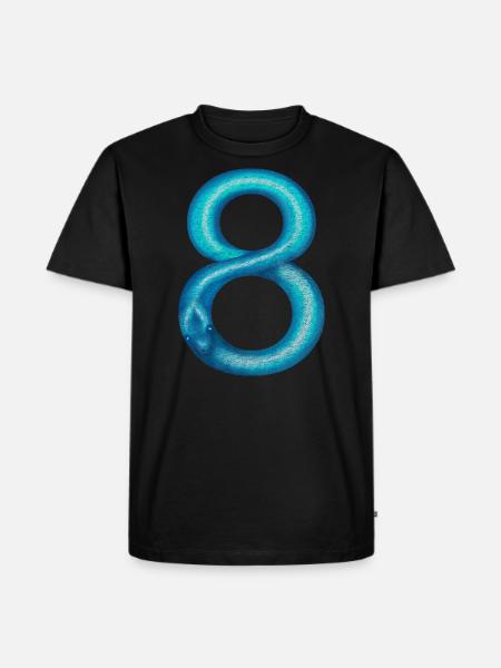 Schlange 8 - Männer Premium Bio T-Shirt - Schwarz