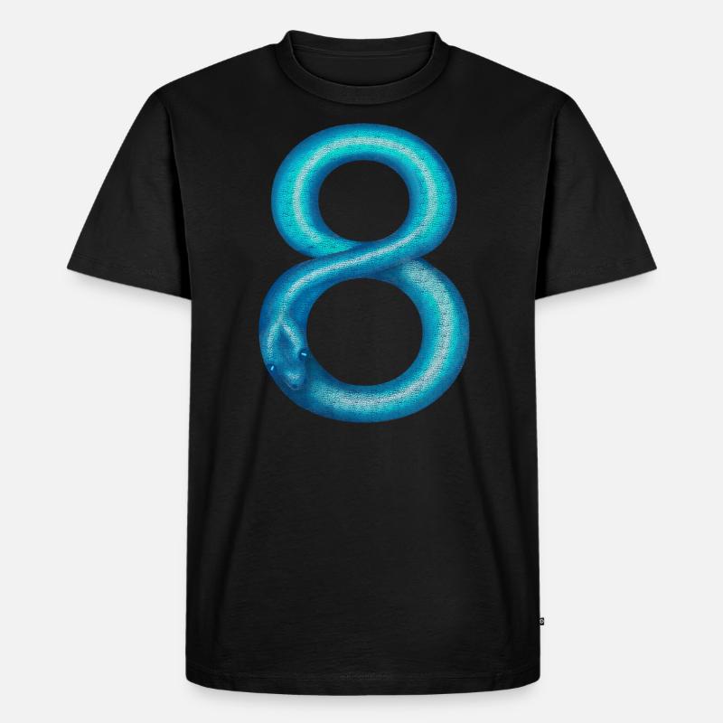Schlange 8 - Männer Premium Bio T-Shirt - Schwarz