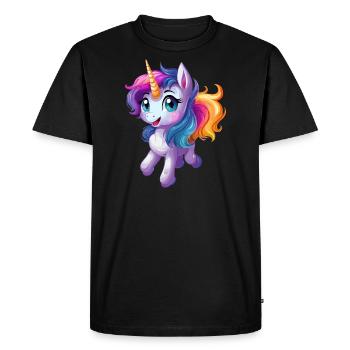 Cute unicorn design - Men's Premium Organic T-Shirt - black - Front - Nico (187cm)
