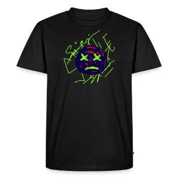 XX Grincheux Sourire XX - T-shirt Premium bio Homme - noir - Devant - Nico (187cm)
