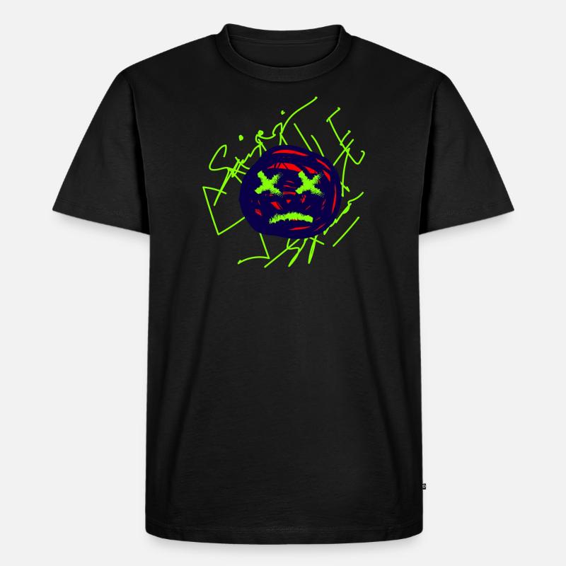 XX Grumpy Smile XX - Männer Premium Bio T-Shirt - Schwarz