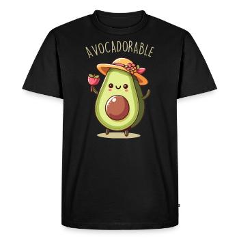 Avocadorable - T-shirt Premium bio Homme - noir - Devant - Nico (187cm)