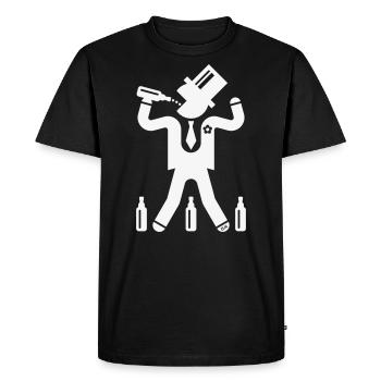 Bräutigam mit 3 Bier (Enterrement de vie de garçon / Enterrement de vie de garçon / L / W) - T-shirt Premium bio Homme - noir - Devant - Nico (187cm)
