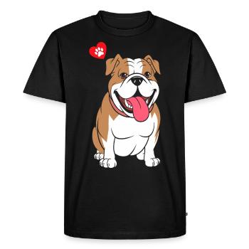 Bulldog - Men's Premium Organic T-Shirt - black - Front - Nico (187cm)
