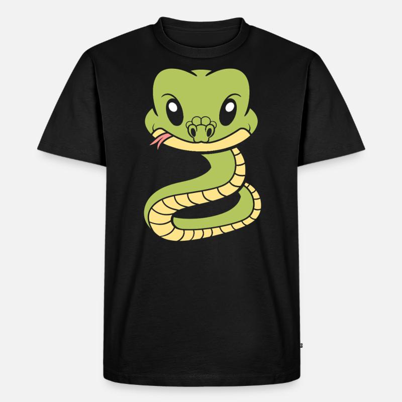 Kobra - Männer Premium Bio T-Shirt - Schwarz