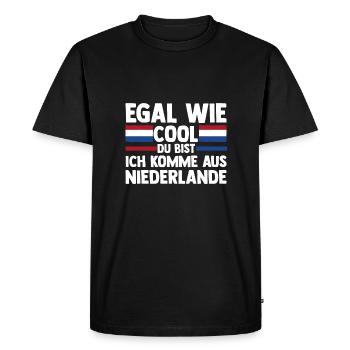 Pays-Bas Pays-Bas Pays-Bas - T-shirt Premium bio Homme - noir - Devant - Nico (187cm)