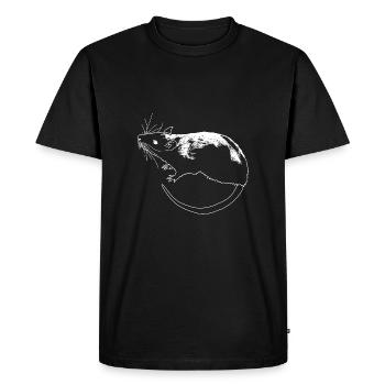 Rate linéaire - T-shirt Premium bio Homme - noir - Devant - Nico (187cm)