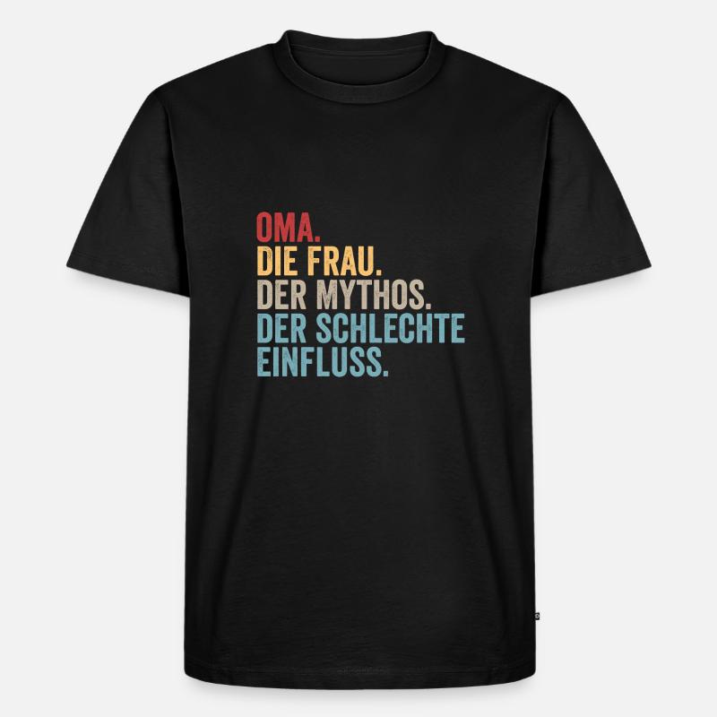 Großmutter Oma - Männer Premium Bio T-Shirt - Schwarz
