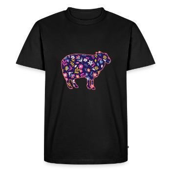 Shepherd Sheep - Men's Premium Organic T-Shirt - black - Front - Nico (187cm)