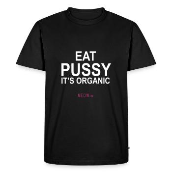 Eat Pussy - It's Organic - T-shirt Premium bio Homme - noir - Devant - Nico (187cm)