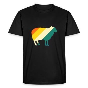 Shepherd Sheep - Men's Premium Organic T-Shirt - black - Front - Nico (187cm)
