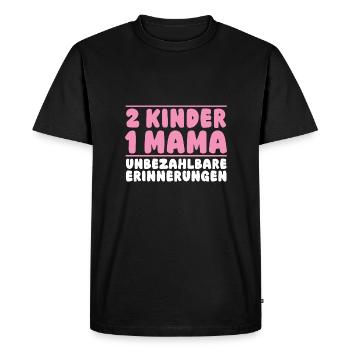 Mom of 2 children - Men's Premium Organic T-Shirt - black - Front - Nico (187cm)