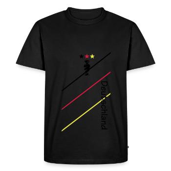 Deutschland FanShirt - Men's Premium Organic T-Shirt - black - Front - Nico (187cm)