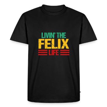 Felix - T-shirt Premium bio Homme - noir - Devant - Nico (187cm)