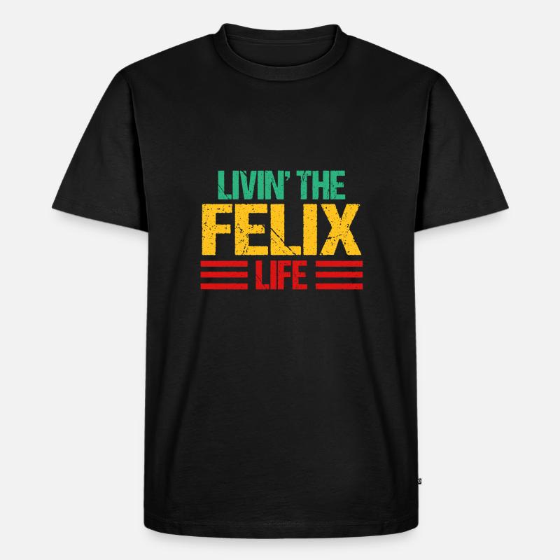 Felix - Männer Premium Bio T-Shirt - Schwarz