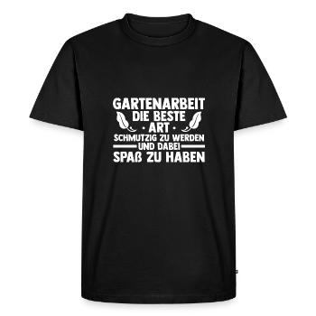 Jardinier Hobby Jardinier Jardin - T-shirt Premium bio Homme - noir - Devant - Nico (187cm)
