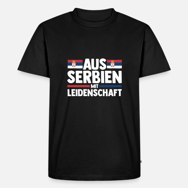 Serbe Serbe Serbie - T-shirt Premium bio Homme - noir