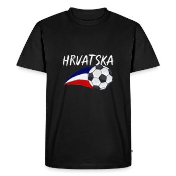Croates Croates Croates Croatine Hrvatska Croatie - T-shirt Premium bio Homme - noir - Devant - Nico (187cm)