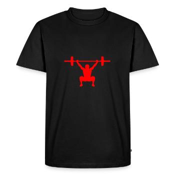 Arracher rouge - T-shirt Premium bio Homme - noir - Devant - Nico (187cm)