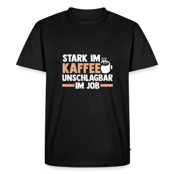 Café Employé Travailleur Collègue de travail - T-shirt Premium bio Homme - noir - Devant - Nico (187cm)