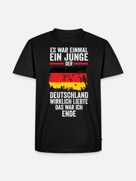 Deutschland Deutscher Deutsches - Männer Premium Bio T-Shirt - Schwarz