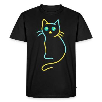 Bébé Kawaii Chat Chats Animaux Enfants Bébé - T-shirt Premium bio Homme - noir - Devant - Nico (187cm)