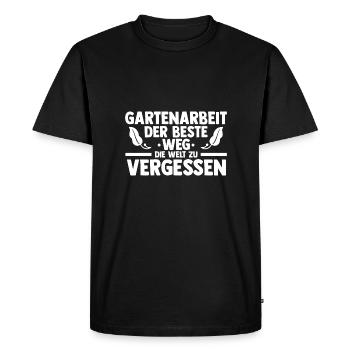 Gardener Hobby Gardener Garden - Men's Premium Organic T-Shirt - black - Front - Nico (187cm)