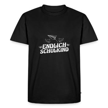 Jeunes quittant les garderies pour la rentrée scolaire Inscription des enfants à l’école - T-shirt Premium bio Homme - noir - Devant - Nico (187cm)