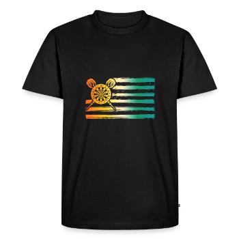 Joueur de fléchettes Fléchettes - T-shirt Premium bio Homme - noir - Devant - Nico (187cm)