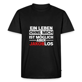 bière les amateurs de bière boire un verre célébrer jakob - T-shirt Premium bio Homme - noir - Devant - Nico (187cm)