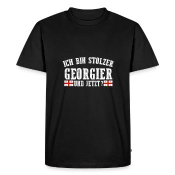 Georgian Georgia - Men's Premium Organic T-Shirt - black - Front - Nico (187cm)