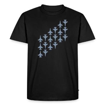 avion de combat - T-shirt Premium bio Homme - noir - Devant - Nico (187cm)