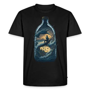 Pêche à la ligne - T-shirt Premium bio Homme - noir - Devant - Nico (187cm)