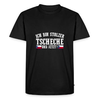 Tchèques République tchèque - T-shirt Premium bio Homme - noir - Devant - Nico (187cm)