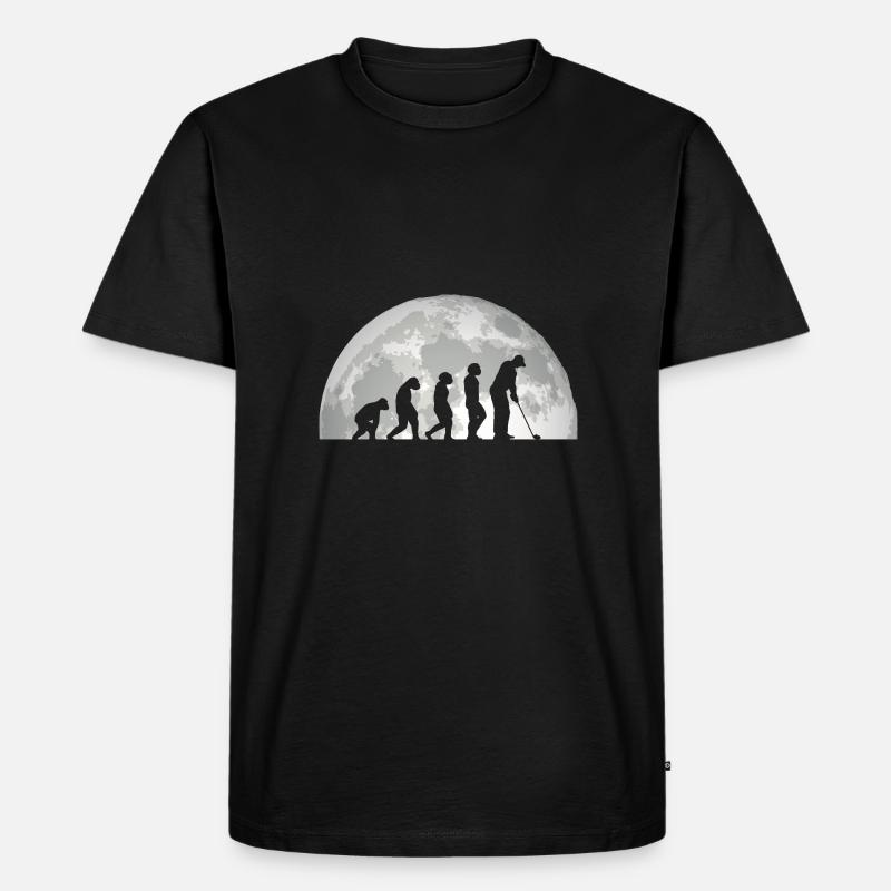 Golfer Evolution Golf - Men's Premium Organic T-Shirt - black