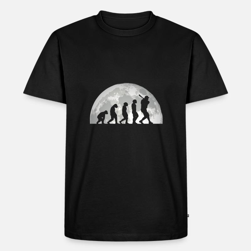 Baseballspieler Evolution Baseball - Männer Premium Bio T-Shirt - Schwarz
