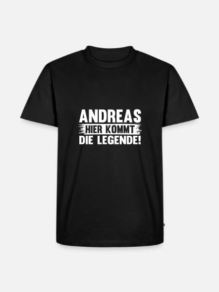 Vorname Andreas - Männer Premium Bio T-Shirt - Schwarz